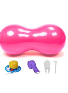 SYOSI Peanut Ball, Exercise Yoga Balance Stability Sitting Ball, Anti Burst Exercise Ball for Labor Birthing, Kids Sensory Toys, for Home & Gym Fintness, Include Pump & Yoga Strap  - Image 1