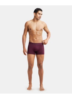 JOCKEY Jockey Men's Super Combed Cotton Rib Solid Trunk with Stay Fresh Properties (Pack of 2)_Style_1015_Wine Tasting_L  - Image 3