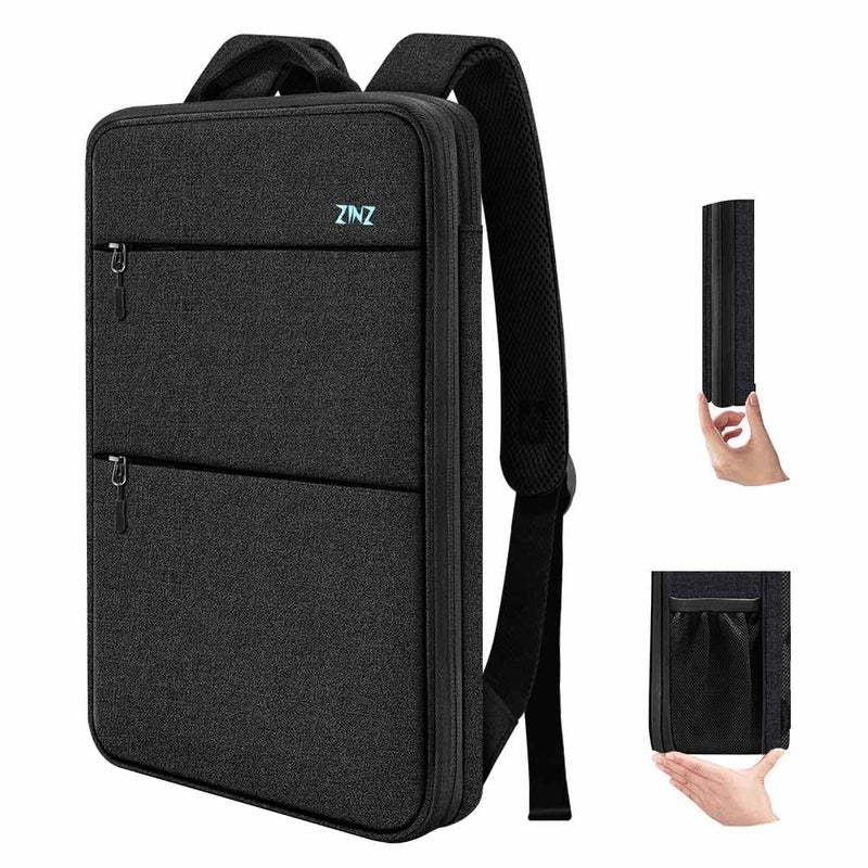 ZINZ Slim & Expandable Laptop Backpack 15 15.6 16 Inch Case, Water Resistant Travel Backpack Compatible with MacBook Pro/Neo 16" 15", Dell XPS 15 16 and Most 15" 15.6" 16" Notebooksï¼ŒB04K01 - Image 1