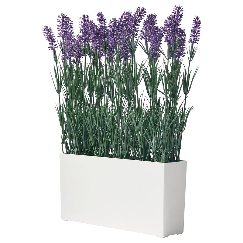FEJKA Artificial Potted Plant with White Pot, Lavender, 42 cm, Indoor/Outdoor - Image 1