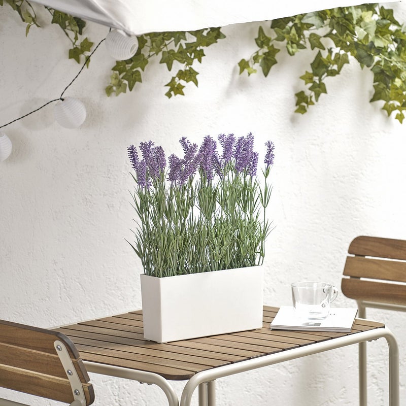 FEJKA Artificial Potted Plant with White Pot, Lavender, 42 cm, Indoor/Outdoor - Image 2