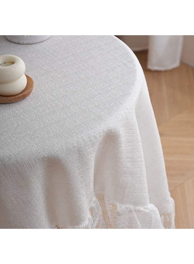 general Lace edge tablecloth size: 100*130cm suitable for square and round tables - Image 4