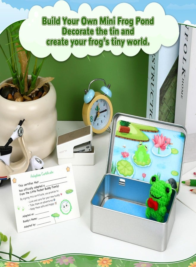 JULEASEL Little Pocket Frog, Mini Pond in a Tin Box, Travel Buddy, Cute Frog Keepsake for Friendship, Meaningful Gifting, Gift for Friend Coworkers - Image 5