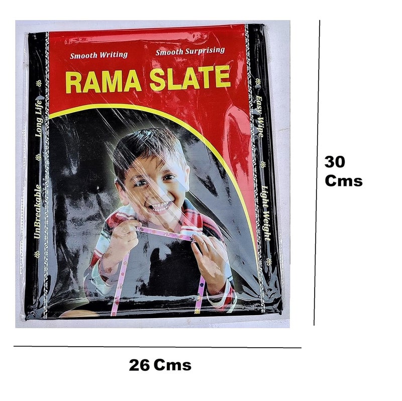 SSKR Black Board Slate for Kids and Children | 25 x 30 Cms | Pack of 1 with Free Slate Pencils - Image 4