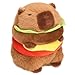 CHDBLOCK Hamburger Capybara Plush Toy 95 Inch Cute Capybara Stuffed Animal Kawaii Capibara Plushie for Kids and Adults Hamburger Plush - Image 3