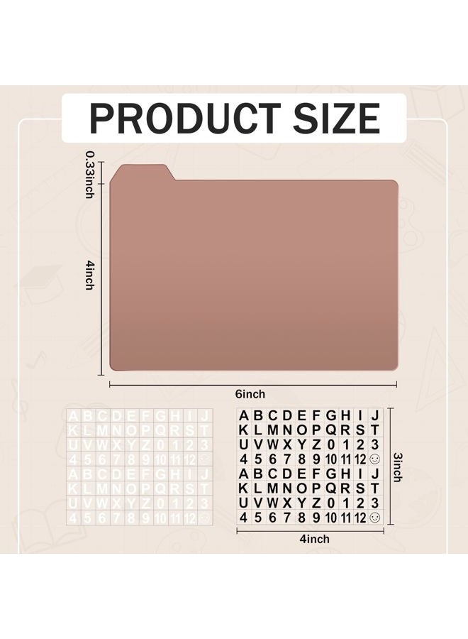 Harloon 52 Pcs Dry Erase Index Card Guide Set Include 50 Index Card Dividers 2 Number Alphabet Sticker Index Card Dividers with Tabs Photo Dividers for Office Business(4 x 6 Inch,Boho Rose) - Image 2