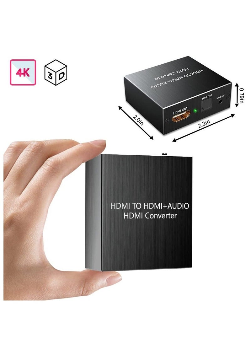 HDMI Audio Extractor, 4K HDMI to Optical 3.5mm AUX Audio Adapter Splitter Converter Supports HDCP 3D 1080P Dolby Digital DTS 5.1 PCM for PS4 Fire Stick Blu-Ray Player - Image 5