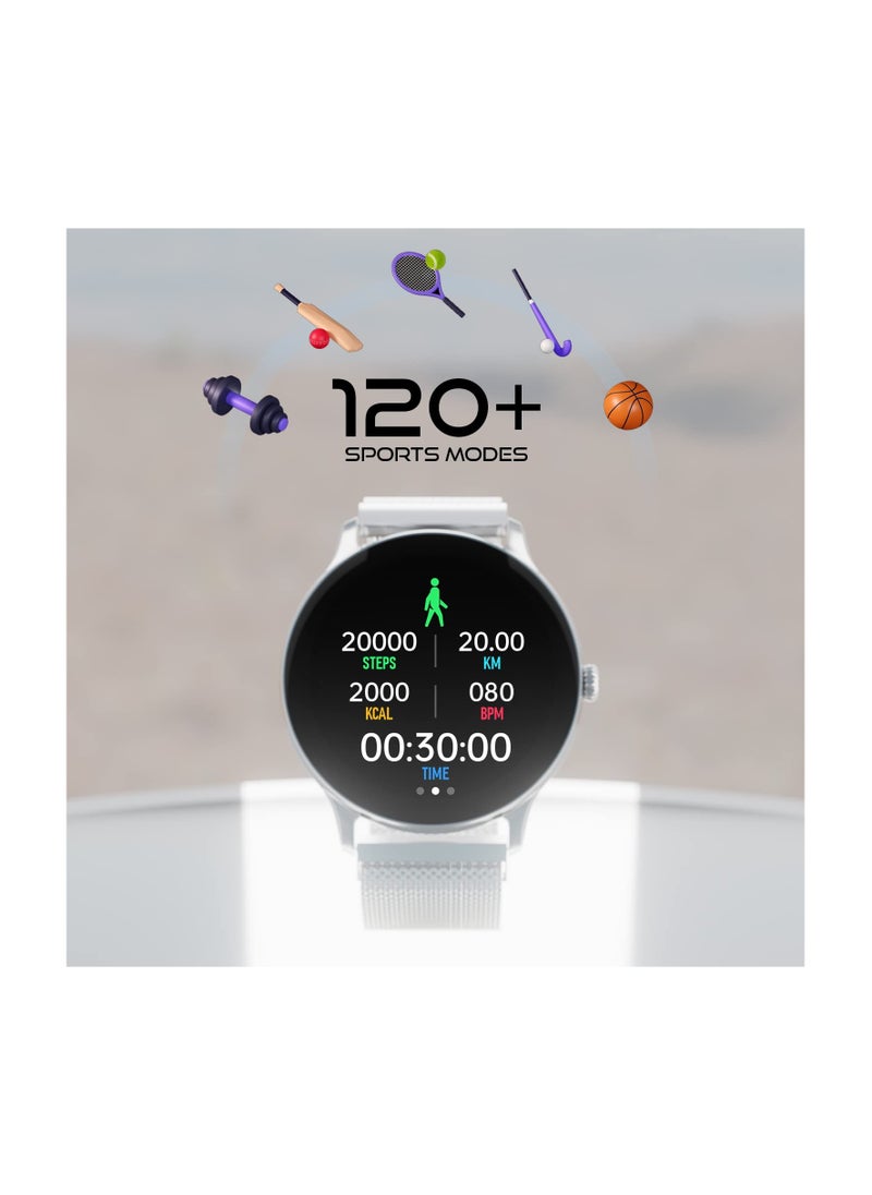 Generic - Fire-Boltt Phoenix Ultra Luxury Stainless Steel, Bluetooth Calling Smart Watch, AI Voice Assistant, Metal Body with 120+ Sports Modes, SpO2, Heart Rate Monitoring (Silver) - Image 1