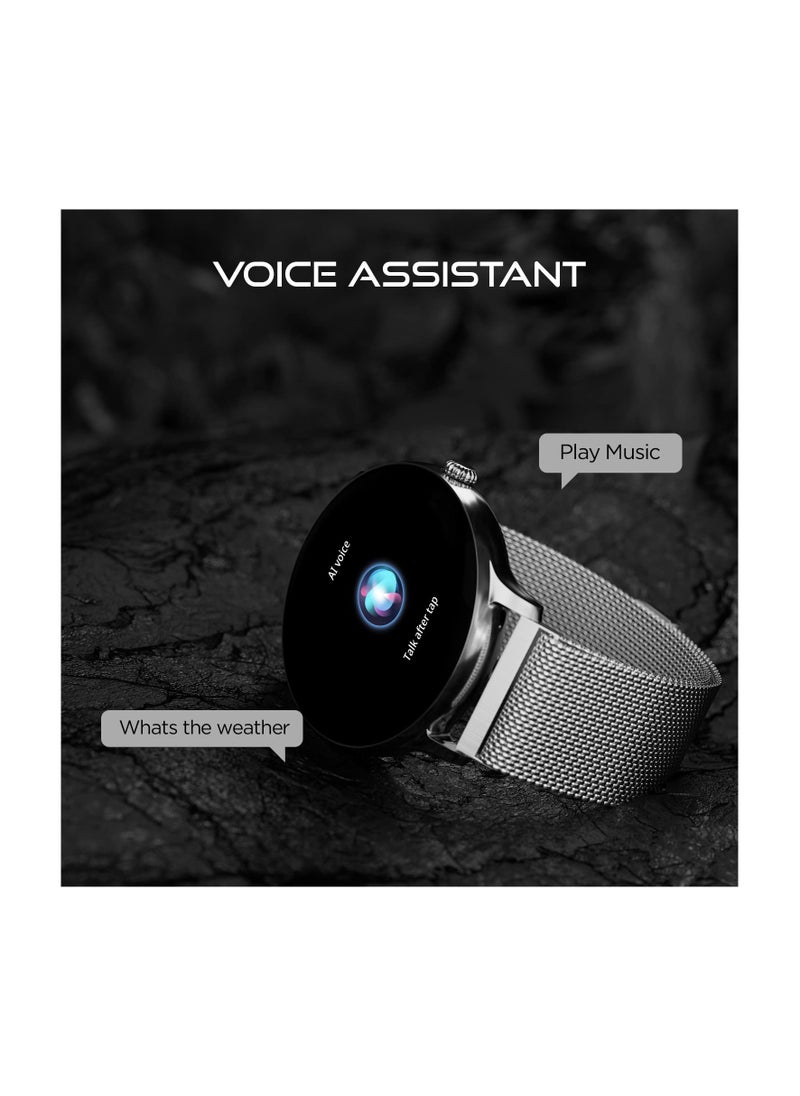 Generic - Fire-Boltt Phoenix Ultra Luxury Stainless Steel, Bluetooth Calling Smart Watch, AI Voice Assistant, Metal Body with 120+ Sports Modes, SpO2, Heart Rate Monitoring (Silver) - Image 1