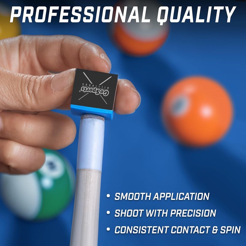 GoSports GoSports Premium Pool Cue Chalk Cube 12 Pack  Black Blue Red or Green  Billiards Pool Stick Chalk - Image 2