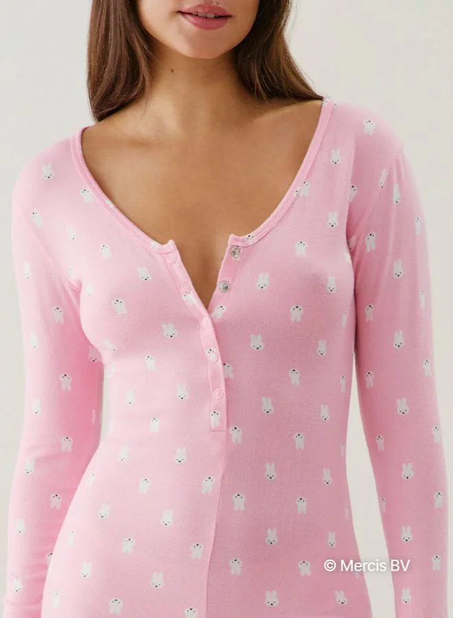 UNDIZ pink Miffy jumpsuit for Women | Best Price UAE