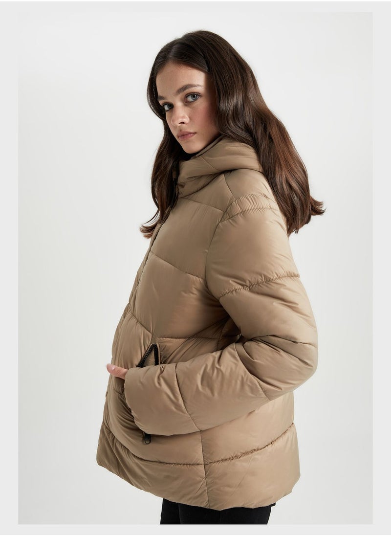 DeFacto - Water-Proof Regular Fit Hooded Puffer Jacket - Image 1