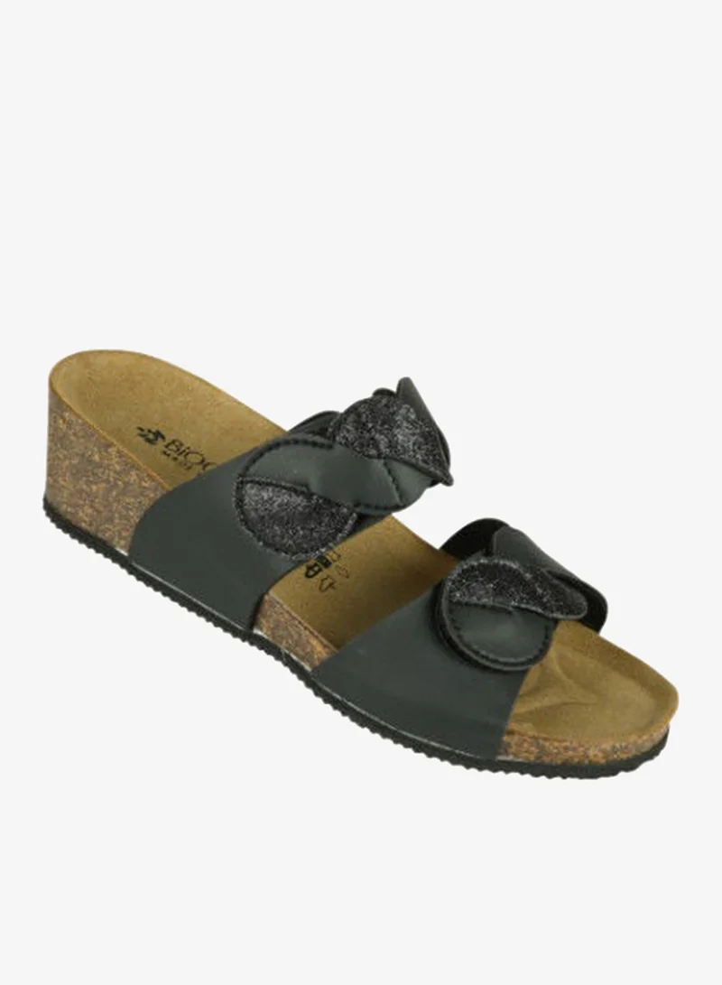 بيوتشيك بيوتشيك حذاء نسائي بكعب متوسط بحزامين ٤٧٠-٠١٢ أسود