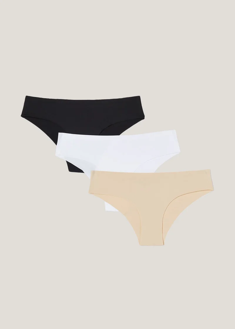 Matalan 3 Pack No VPL Brazilian Knickers