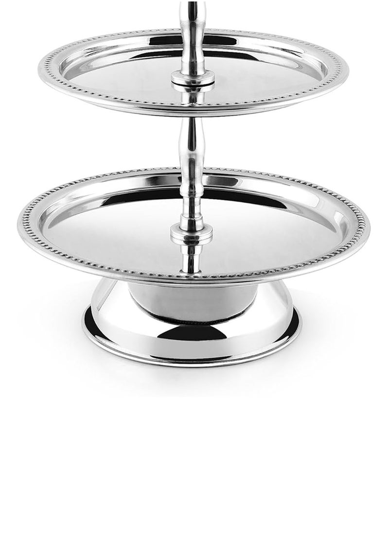 BLACKSTONE - Stainless Steel Tray Dessert Stand Pastry Stand Cake Stand Serving Platter Serving Plate Tray 3 TIER - Image 1