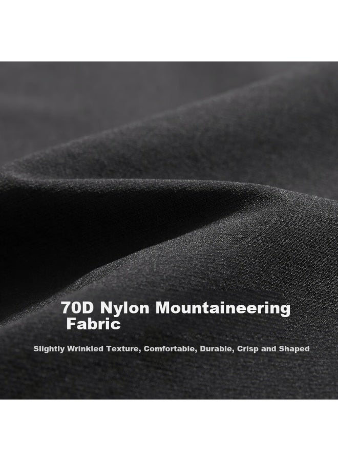 Cabbeen 70d Nylon Mountain Cloth Men's Shirt With Large Zippered Pocket Anti-loss Design Autumn Long Sleeve Shirt