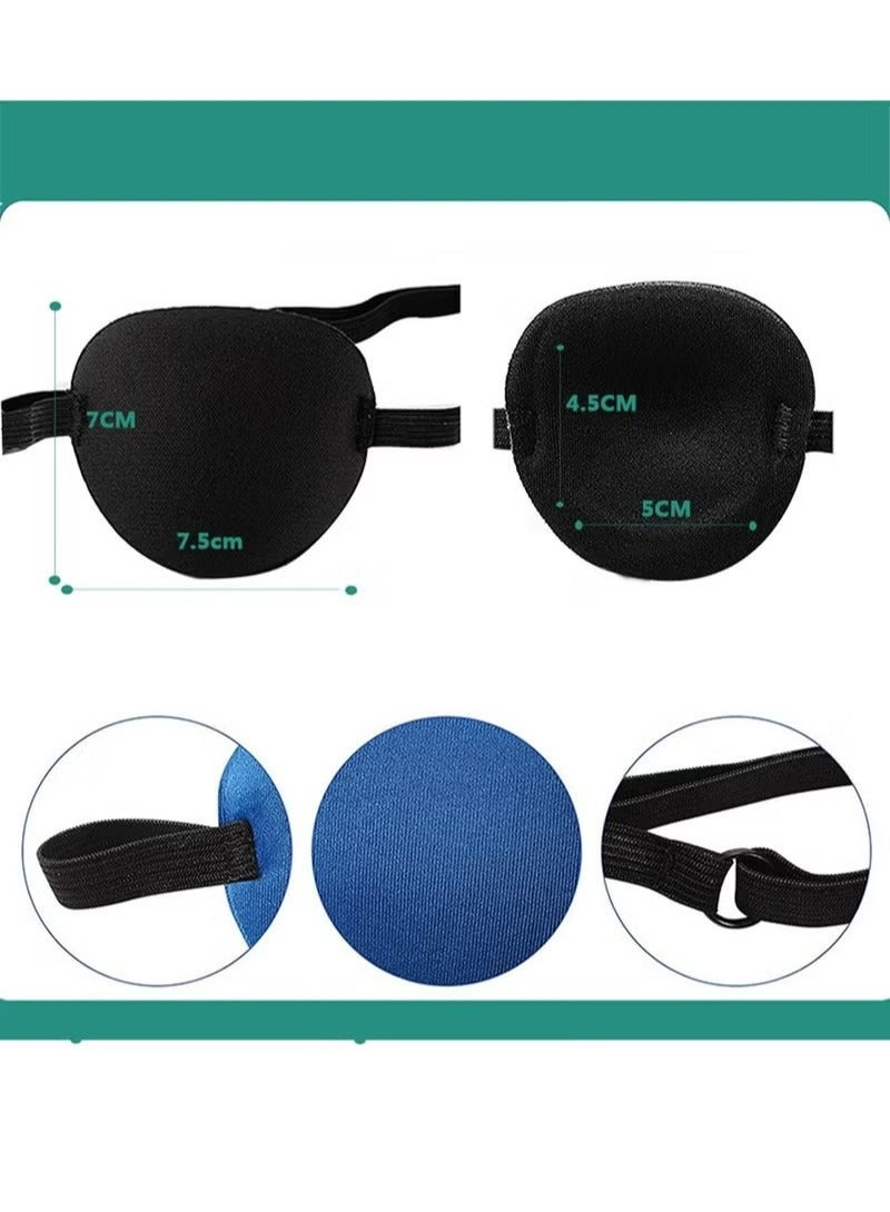 Generic 4 PCS Eye Patches With Soft Medical Eye Patch Adjustable Amblyopia Lazy Eye Patches With Pirate Eye Patches For Cosplay Left And Right Eyes Adults With 2 Color  - Image 3