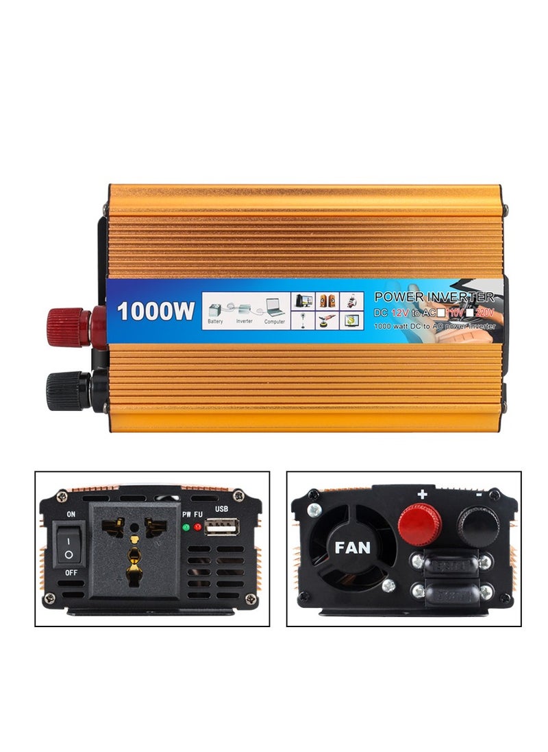 Car Power Inverter From 12V To 220V With a Capacity Of 1000 W