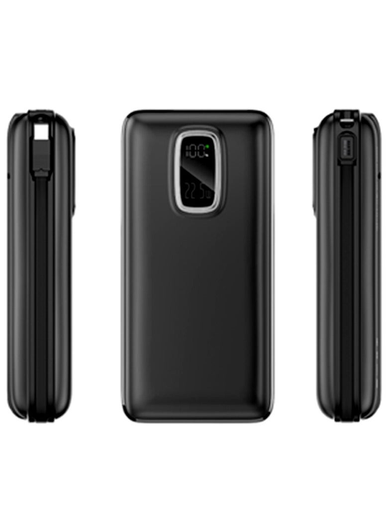 20000mAh Super Fast Charging Power Bank Type-C Built-in Three-wire Two-way Fast Charging Compatible with iPhone Black