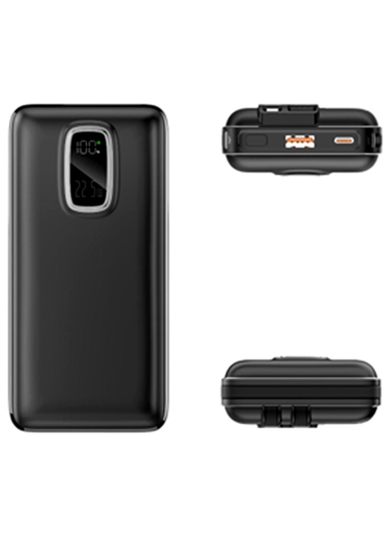 20000mAh Super Fast Charging Power Bank Type-C Built-in Three-wire Two-way Fast Charging Compatible with iPhone Black