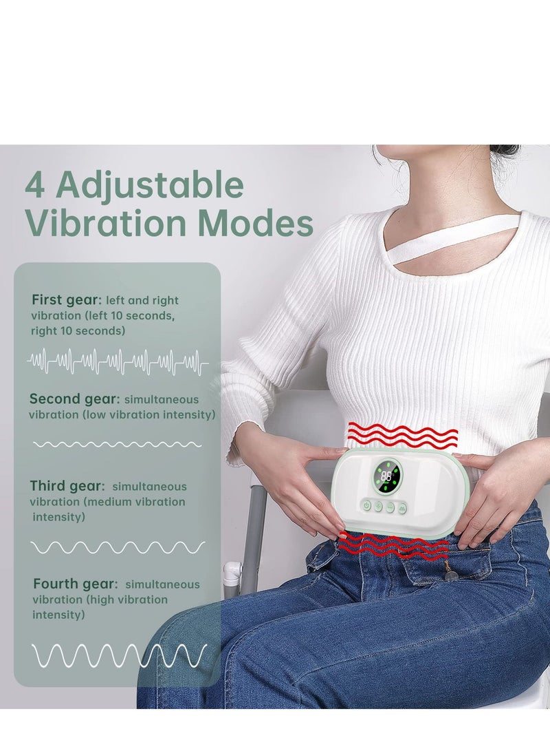Excefore Portable Cordless Heating Pad, Pad for Back Pain with 3 Heat Levels and 4 Massage Modes, Electric Fast Belly Wrap Belt Women Girl(White)  - Image 2