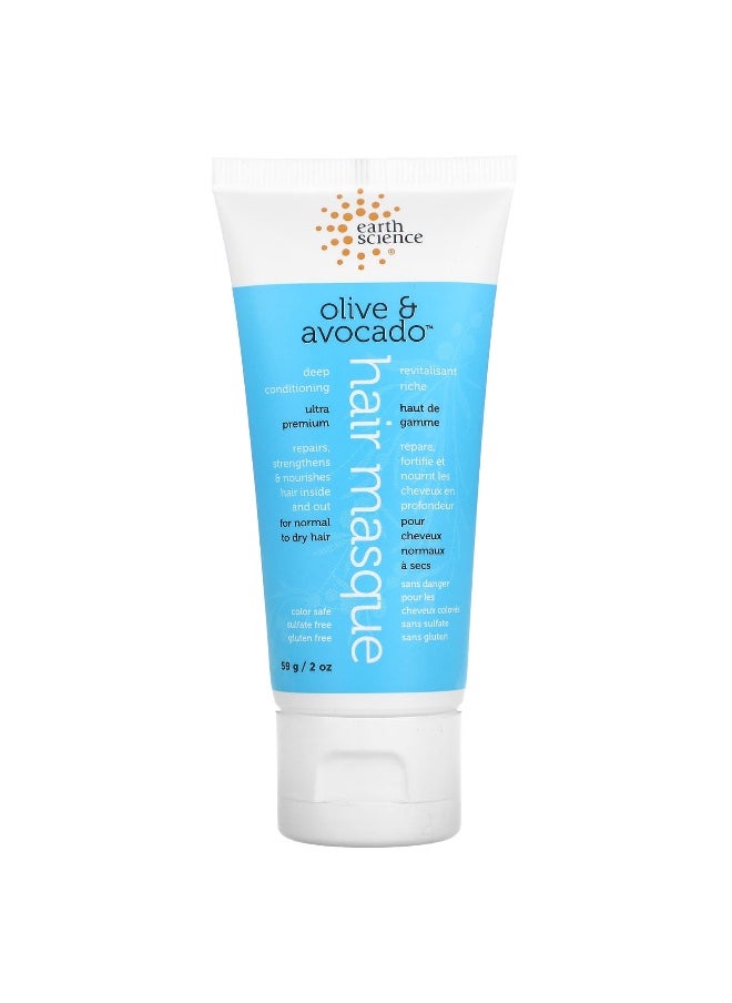 Earth Science Earth Science, Deep Conditioning, Hair Masque, Olive & Avocado, 2 oz (59 g)  - Image 1