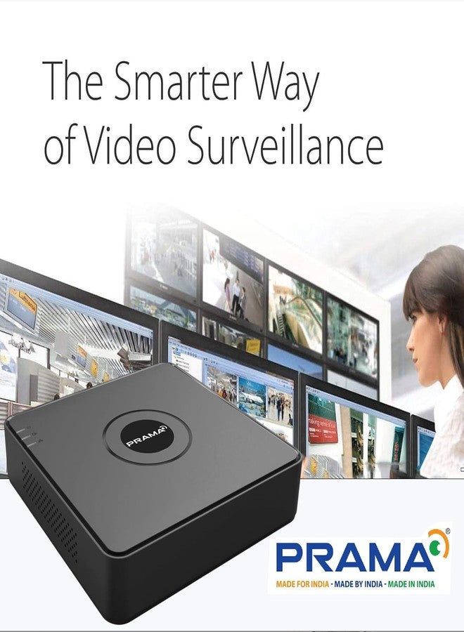 PRAMA جهاز تسجيل فيديو رقمي Prama PT-DR1A08G-K1 ذو 8 قنوات بدقة 1080 بكسل، وضغط فيديو H.265 Pro+/H.264+، وواجهة SATA واحدة بسعة تصل إلى 6 تيرابايت لكل قرص، ومدخل فيديو HDTVI/AHD/CVI/CVBS/IP. - Image 3