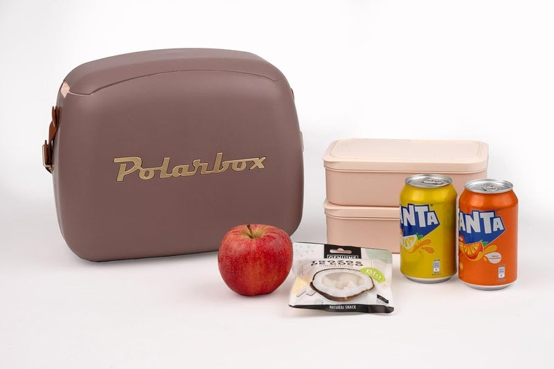 Polarbox 6L Summer Pop Cooler Bag with 2 Containers |Ice Box for Beach, Picnic & Party | Convertible Lid | Lunch Box | thermal cooler box | Ice Cooler Box, Amarillo-Rosa(POP) (Mauve-Gold(POP)) - Image 5