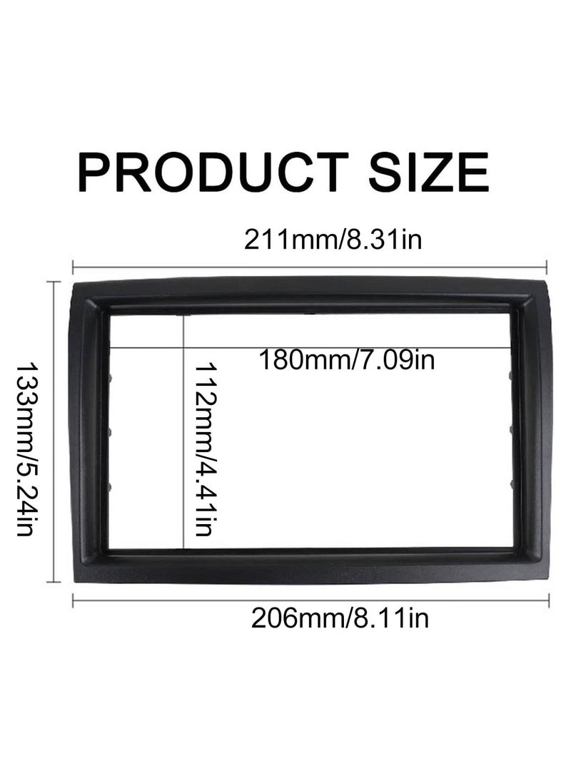GGOOT Radio Fascia Panel Frame Fit for Citroen Jumper 2006+, 2 Din Car Stereo Fascia Radio Fascia Panel Frame Black Replacement - Image 4