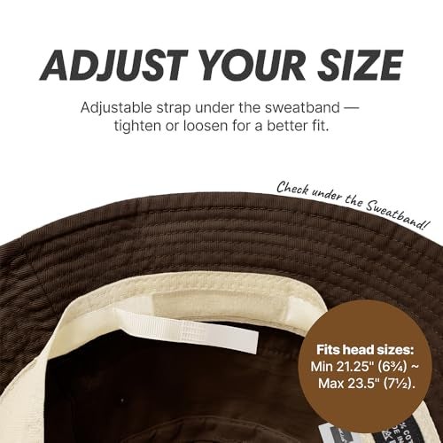 CHOK.LIDS Hot Summer Bucket Hat - Trendy Cotton Sun Hat for Beach, Golf, Fishing - Fun Outdoor Vacation Boonie for Men and Women (Coffee) - Image 2