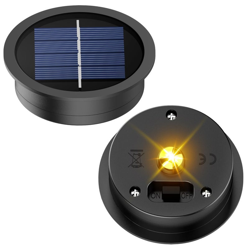 2 Pack Solar Light Replacement Tops276 Inch Top 236 Inch Bottom Waterproof Replacement Solar Lantern Parts for Outdoor Hanging Lanterns DIY Table Lights Garden Patio Decor