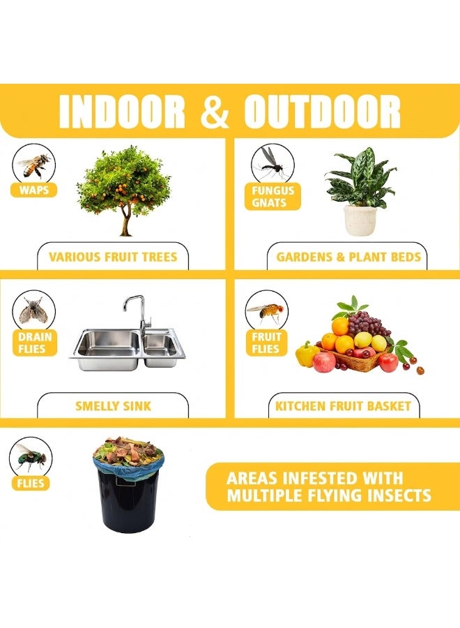 Fly Trap Sticky Balls, Indoor Outdoor Hanging Bug Catcher for Gnats, Fruit Flies, Non-Toxic Disposable Insect Traps for Kitchen, Drain, House Plants 6 PCS - Image 4