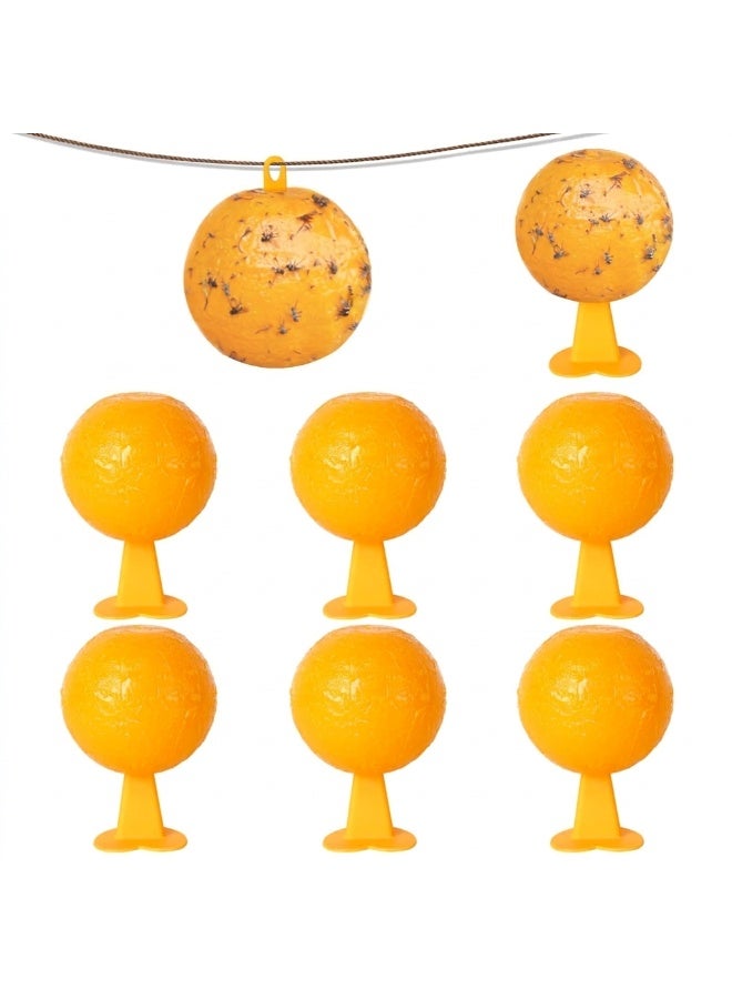 Fly Trap Sticky Balls, Indoor Outdoor Hanging Bug Catcher for Gnats, Fruit Flies, Non-Toxic Disposable Insect Traps for Kitchen, Drain, House Plants 6 PCS - Image 1