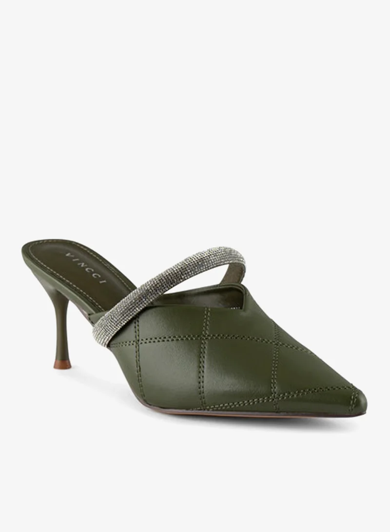 Vincci Women Pointed Toe Mid Heel Pumps