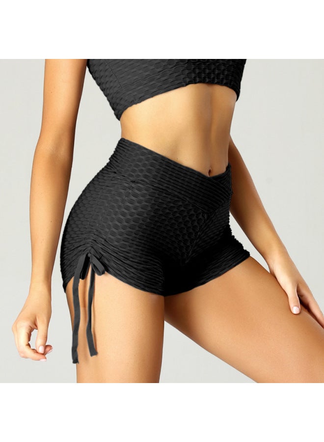 European And American Lulu Same Style Three-point Sports Peach Tight Fitness High Waist Hip Lifting Cycling Yoga Shorts Wa52 - Image 4