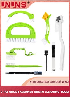 UNUNS Grout Brush Cleaner,9 Pack Tile Brushes Tile Joint Brush Set,Mould Cleaner Brush,Kitchen Bathroom Cleaning Tools Deep Cleaning For Window Door Track,Stove Tops,Shower,Kitchen,Seams,Floor Lines  - Image 1