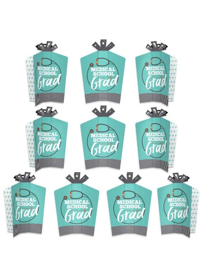 Big Dot of Happiness Medical School Grad Table Decorations Doctor Graduation Party Fold And Flare Centerpieces 10 Count  - Image 1