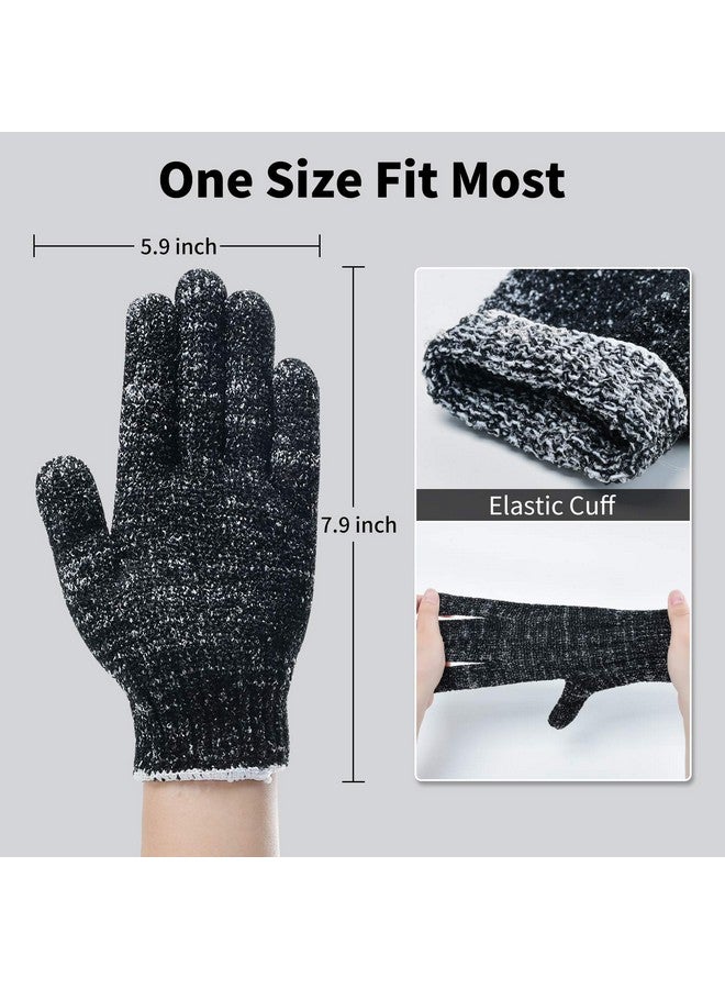 OUELICHE 4 Pairs 8 Pcs Exfoliating Gloves For Shower Premium Bath Gloves Body Scrubber Gloves For Shower Spa Massage Body Scrubs Remove Dead Skin Deep Cleaning  - Image 3