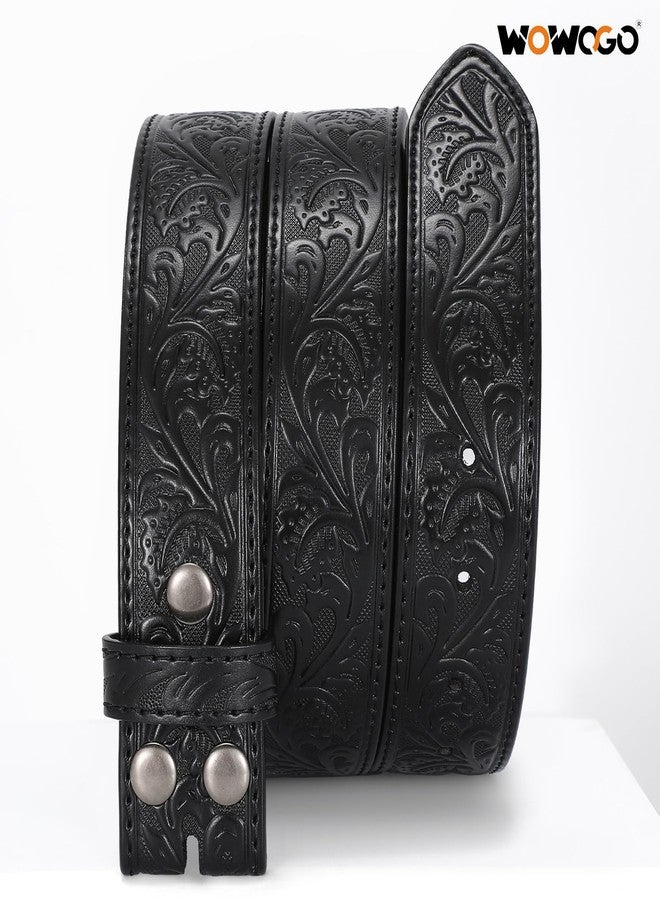WOWOGO Men Women Western Belt Strap Cowboy Cowgirl Genuine Leather Belt without Buckle - Image 2