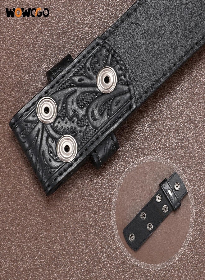 WOWOGO Men Women Western Belt Strap Cowboy Cowgirl Genuine Leather Belt without Buckle - Image 4