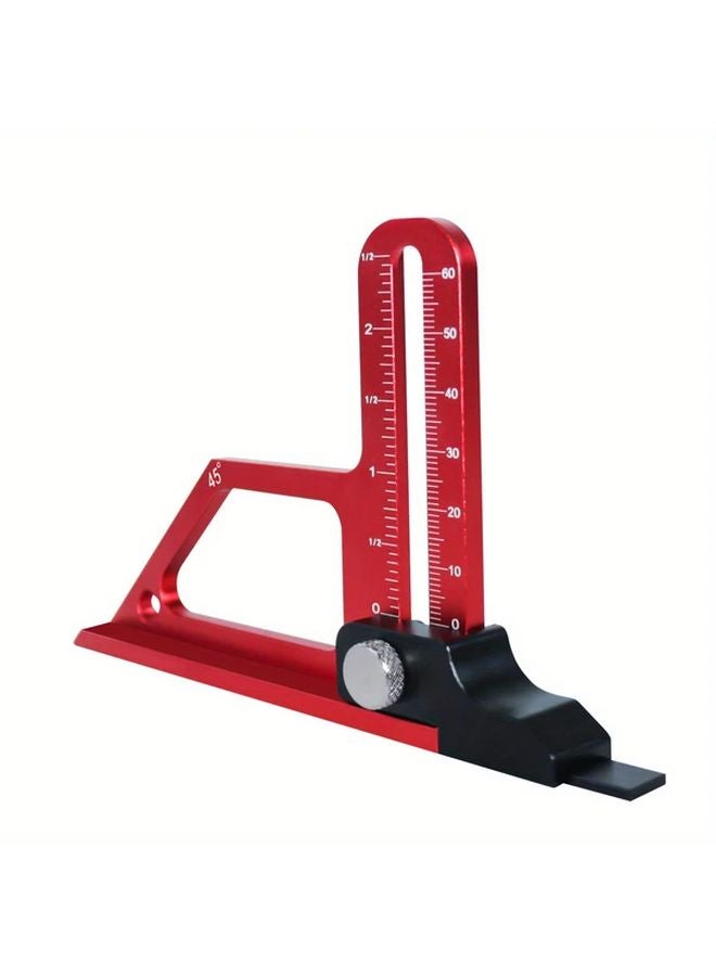 Red 2 In 1 مقياس عمق قابل للتعديل 0-60 مم أداة دقيقة لأعمال النجارة لمنشار الطاولة - Image 1