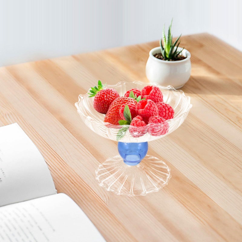 Vintage Glass Trifle Bowl 350ml Footed Dessert Salad Candy Fruit Plate For Home Wedding Party - Image 5