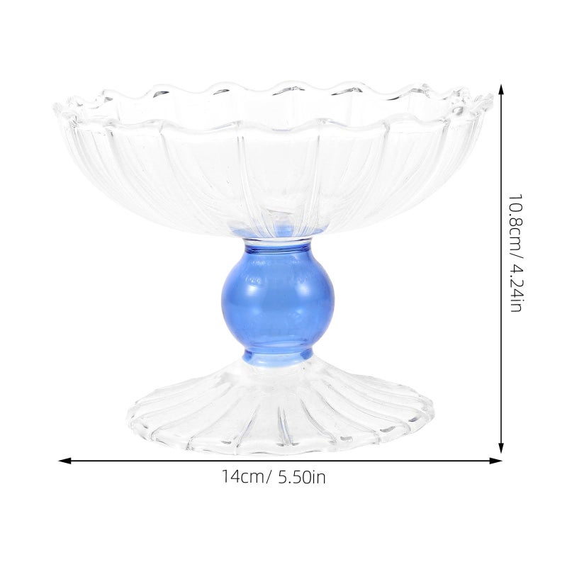 Vintage Glass Trifle Bowl 350ml Footed Dessert Salad Candy Fruit Plate For Home Wedding Party - Image 3