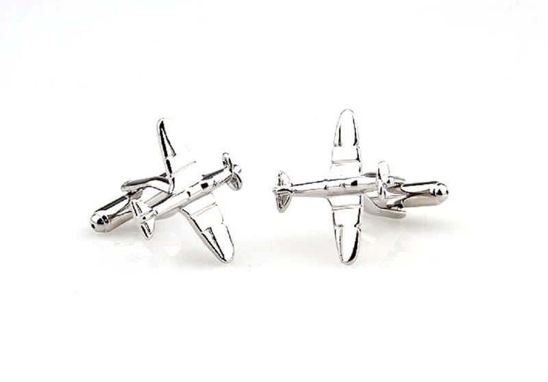 MRCUFF Airplane Plane Pilot Pair of Cufflinks in a Presentation Gift Box & Polishing Cloth - Image 3