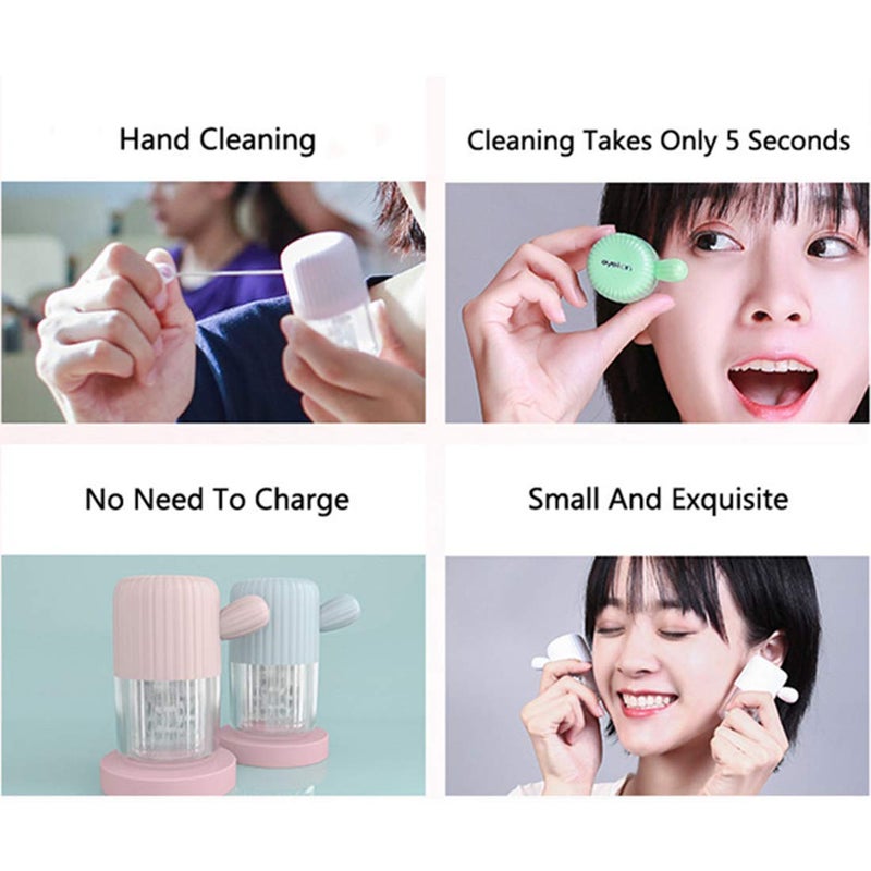 MUDOR Portable Contact Lens Cleaner Machine - Contact Lens Washer with Drawstring for Daily Care Fast Cleaning Soft and Hard Contact Lenses (Quiet Blue) - Image 4