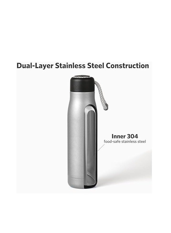 Vacuum Insulated Gym Water Bottle, Stain-less Steel 304 Leakproof Double-Walled, BPA Free, Wide Mouth Sports Bottle with Handle - Image 2