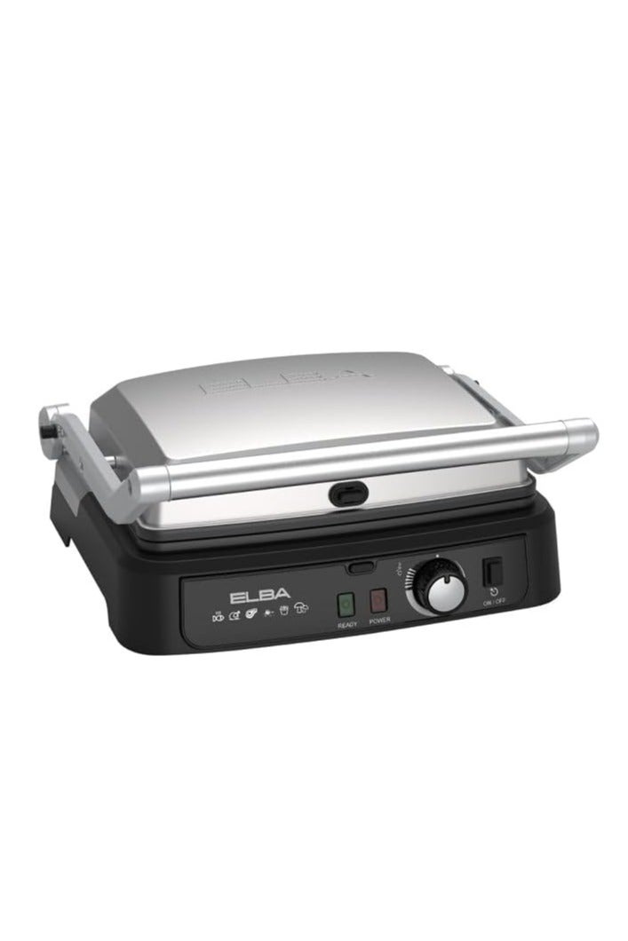 إل با - صانعة السندويشات بالشواية الملامسة 180° - لوحات شواية قابلة للإزالة وغير لاصقة - حاوية زيت - وضع قفل - تحكم في درجة الحرارة بعجلة - ضوء مؤشر - فولاذ مقاوم للصدأ - تقنية إيطالية