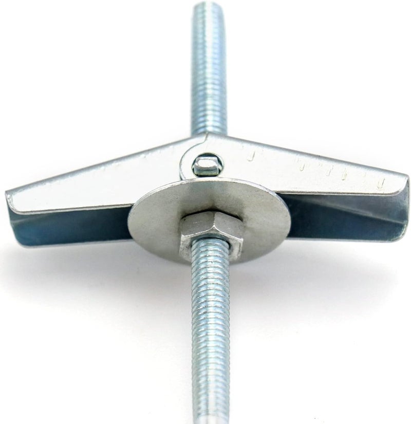 QWORK 12 Piece Ceiling Hooks , M5x90mm , Carbon Steel Wing Spring Toggle Hooks , for Hanging Plants Fixed Anchor Hooks for plasterboard Ceilings - Image 5