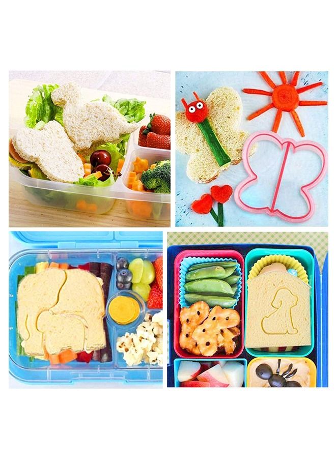 32PCS Cartoon Sandwich Mold Set Stainless Steel Sandwiches Cutter Set DIY Cookie Cutters Gift for Kids Boys Girls - Image 5