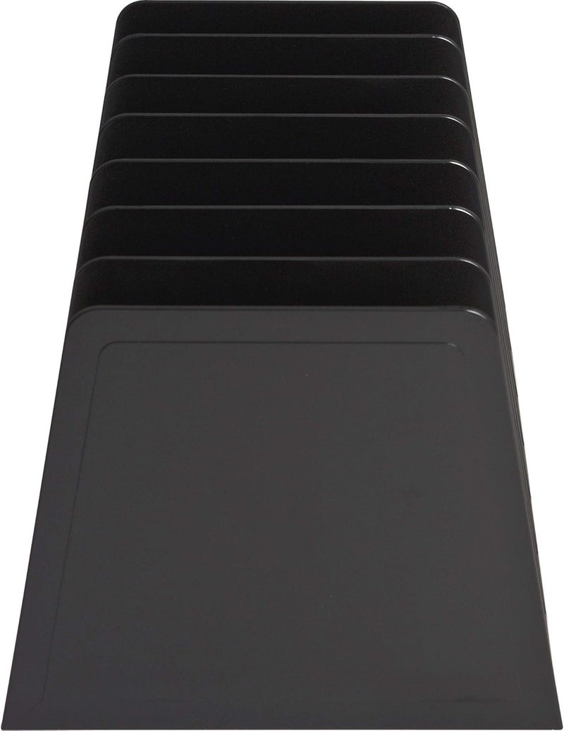 Manaloom Desktop File Organizer, Mail Organizer, 7 Compartments Office File Sorter, for Easy access to your files, Invoices, Letters and more - 4.5" Height x 8.8" Width x 5.5" Depth - Black, Eco-Friendly - Image 2